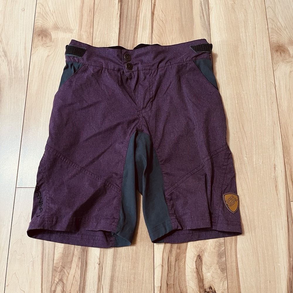 Louis Garneau Kids Biking Shorts Sz M Dirt Short Jr Junior No Padding Plum 7.5"